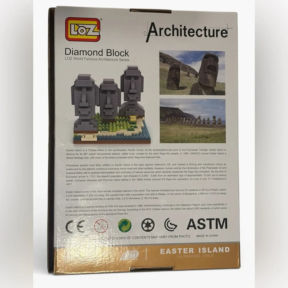 LOZ Architecture Diamond Block - Easter Island Mini Build - NIB